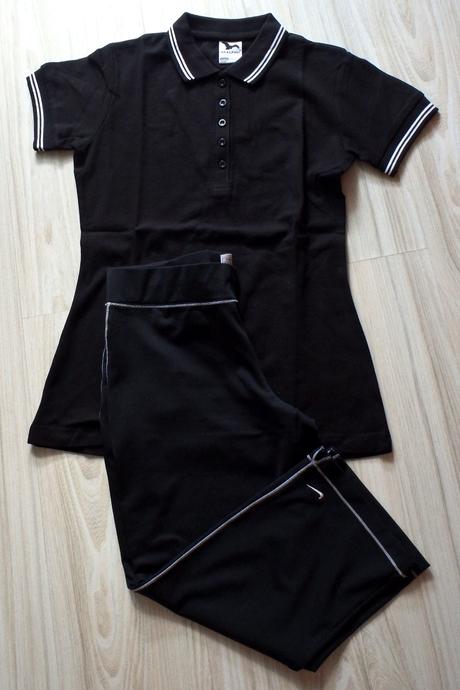 Čierne tričko s golierikom, v. xs, s, m, l, l / m / s / xs