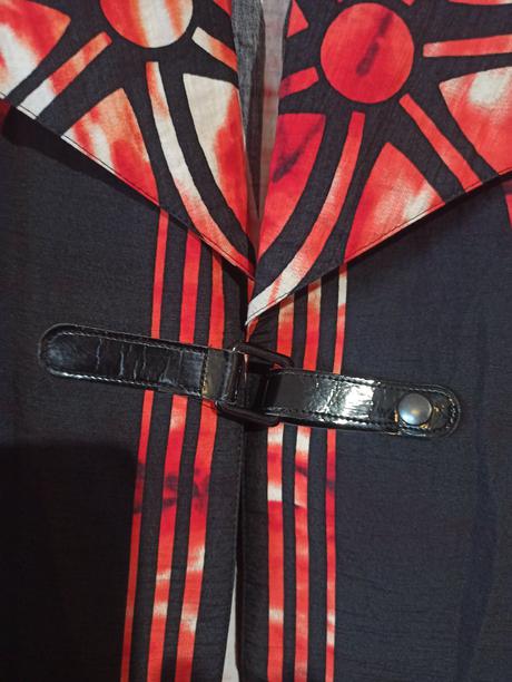 Kabátik, červeno, bielo, čierny, 46/48, 46