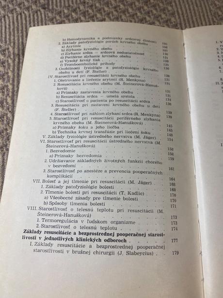 Resuscitácia a pooperačná starostlivosť,