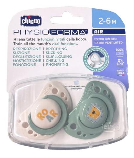Chicco silikónový cumlík physio forma air zelený 2, chicco