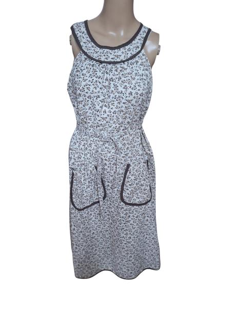 Dámske bavlnené šaty s opaskom, l