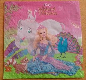 Servítka barbie - the island princess 4ks (s320), 