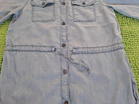 Riflová predĺžená košeľa v.146, h&m,146