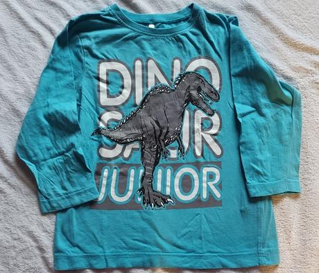 Bavlnené tričko 2 x s dinosaurom 4-6 rokov, bonprix,122