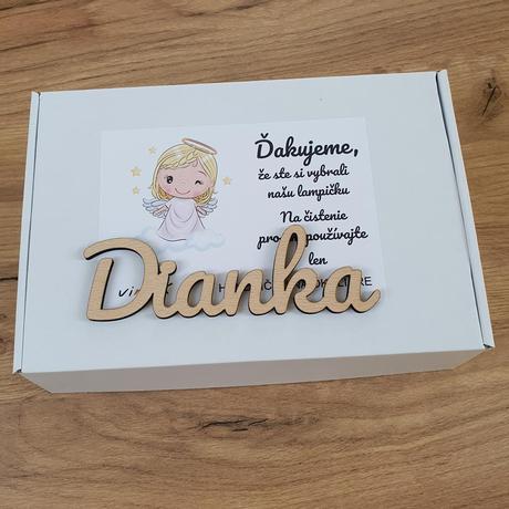 Detská nočná lampa s vlastným menom anjelka i.,