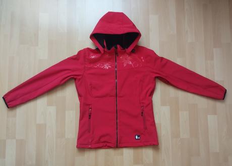 Červená softshell bunda, xl