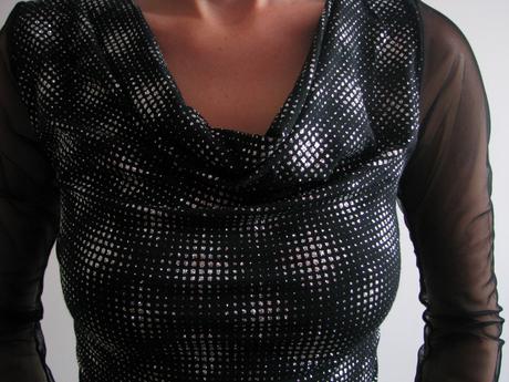 Flitrovaná sukňa - šikmá, s