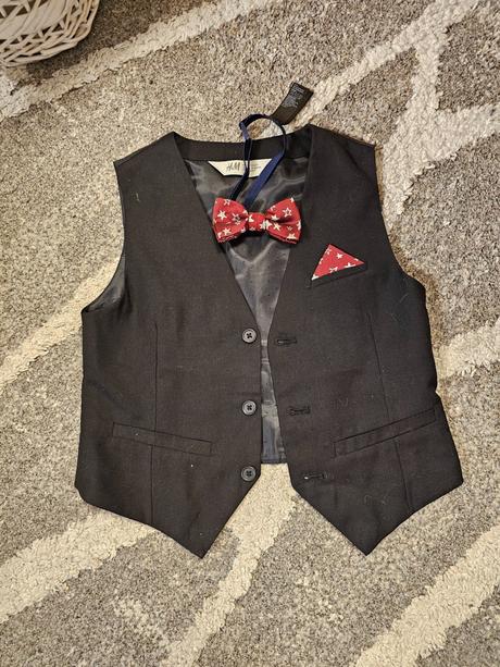 Vesta spoločenská s motýlikom, h&m,116