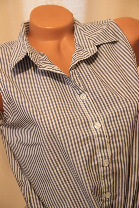 Bielo modrá pásikavá košeľa, xs/s, xs