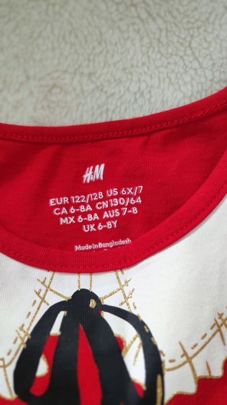 Dievčenske šaty na vianoce, h&m,122