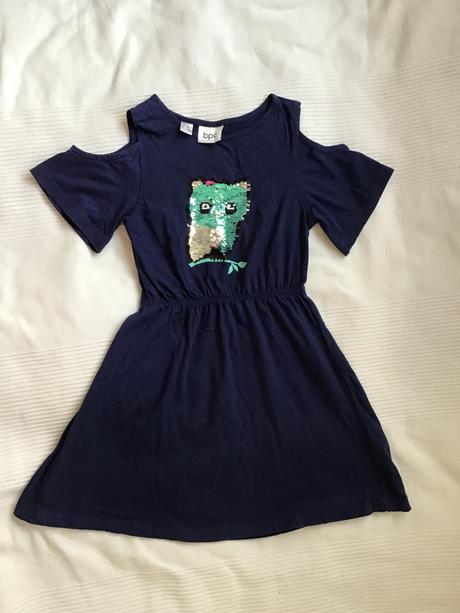 Šaty s pretáčajúcim flitrami 128/134, bonprix,128