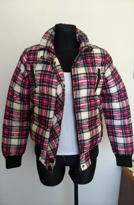 Karovaná zimná bunda, gate,s