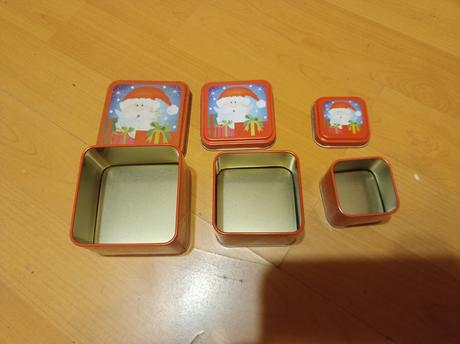 Plechové dozicky na vianoce, 