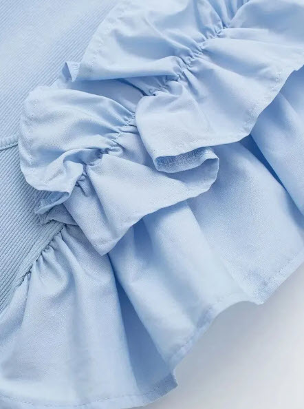 Krásny rebrovaný crop top značky zara, zara,s