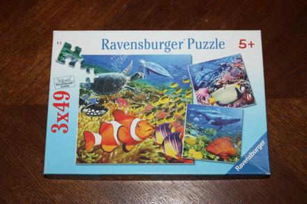 Puzzle rybky 3x49,