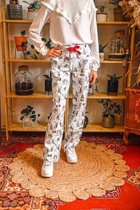 Pyžamove nohavice vianočne, f&f,xs