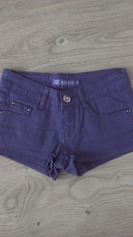 Damske fialove riflove kratasy s, s