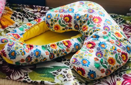 Folklórne hniezdo a vankúš na kojenie, šírka (cm): 65,dĺžka (cm): 120