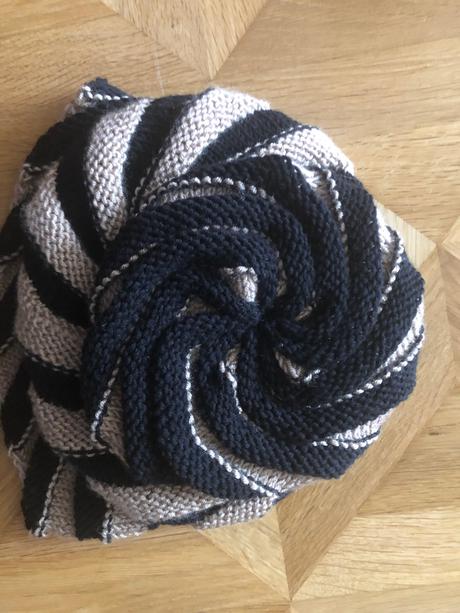 Pletená súprava, čiapka a tunel, 128 - xs