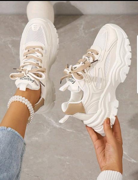 Tenisky biele na platforme, 35 / 36 / 37 / 38 / 39