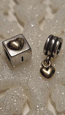 Pandora bicolor 2x srdieckove, pandora