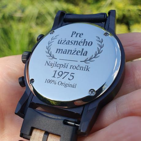 Drevené hodinky royal black,