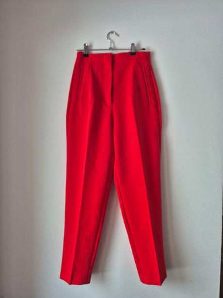 Červené elegantné nohavice zara, zara,s