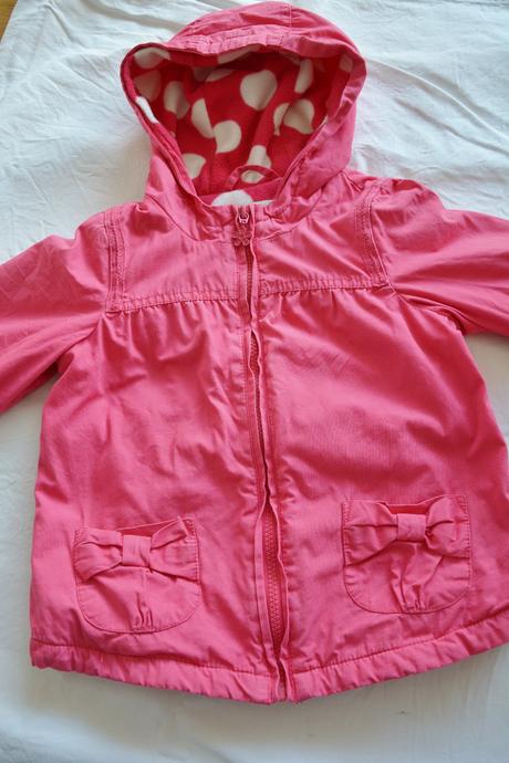 Jesenná bunda malinová s bodkami, reserved,98