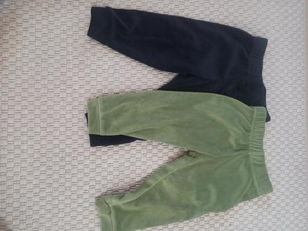 Zelené a čierne teplejšie leginy unisex, lupilu,74