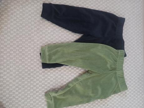 Zelené a čierne teplejšie leginy unisex, lupilu,74