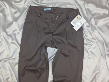 Luxusné tmavohnedé nohavice, 42