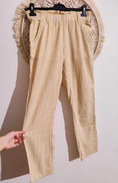 Pruhované nohavice rhytm, s