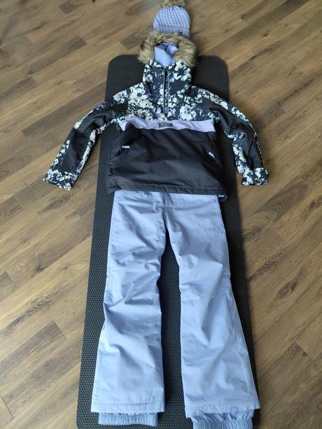 Roxy yziarska-snowboardova bunda+nohavice+čiapka, roxy,164