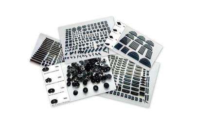 Lego, originálne sady dielov, čierne, 