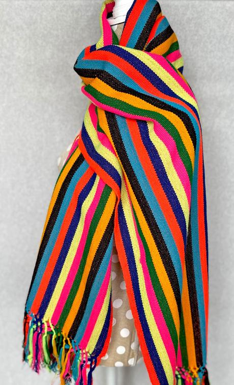 Šál vo výrazných farbách, xxl