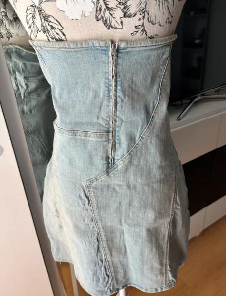 Denimové mini šaty zara - veľkosť l, zara,l