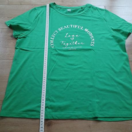 Jasnozelené dámske tričko s nápisom, f&f,46