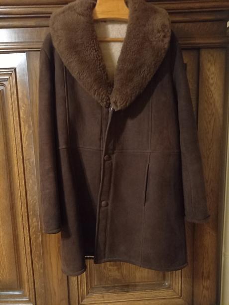 Pánsky prírodný kožuch z ovčej kože, xl