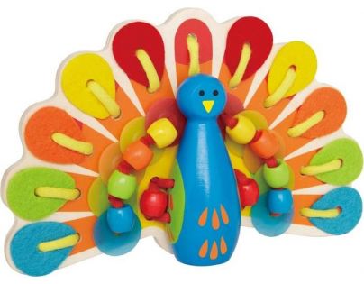 Drevená navliekačka páv,