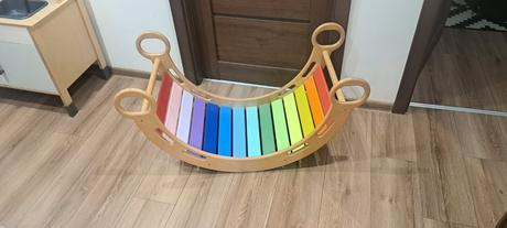 Drevená montessori kolíska 3v1, 