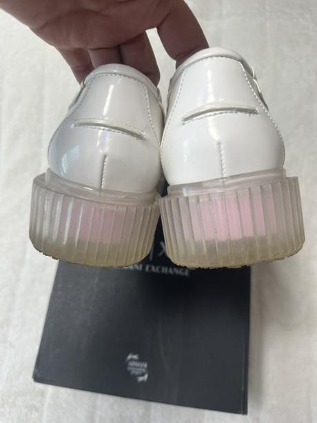 Biele lakované topánky zn armani exchange originál, armani,39