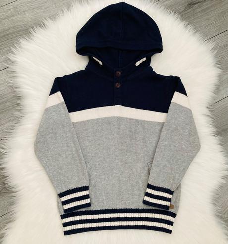 Svetrík s kontrastnými blokmi 110/116, h&m,116