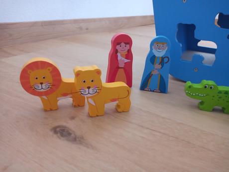 Drevená vkladačka noemova archa, 