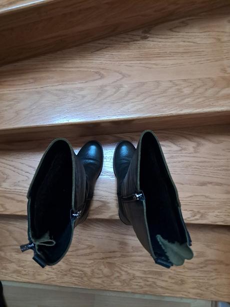 Dámske kožené tmavozelené čižmy simen 38, 38