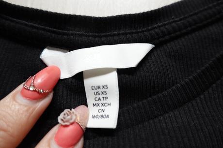 Vrúbkované tričko h&m, h&m,xs