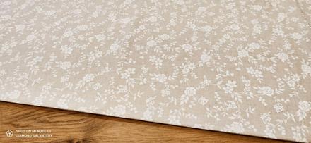 Dekoračná látka - kvety na režnom - cena za 10 cen, 