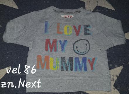 Mikina i love mummy, next,86
