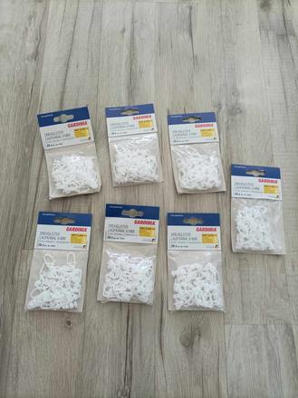 Háčiky na záclonu gardinia, otočný jazdec 6 mm, 