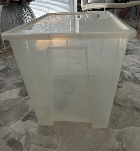 Úložný box priesvitný s vrchnákom ikea, 