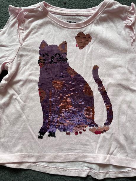 Tričko s premieňacou mačičkou, sinsay,104